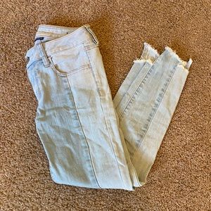 AE low rise two tone jeans